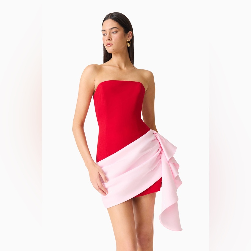 Elliatt June Mini Dress in Red & Pink Size S NWT - Picture 2 of 8